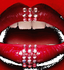 Gif animé bouche bijoux